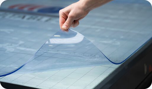 application table with self-healing cutting mat
