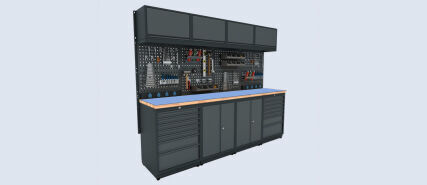 workbench with tools